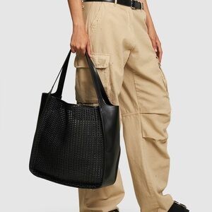 Simon Miller Banyan Woven Black Tote Bag